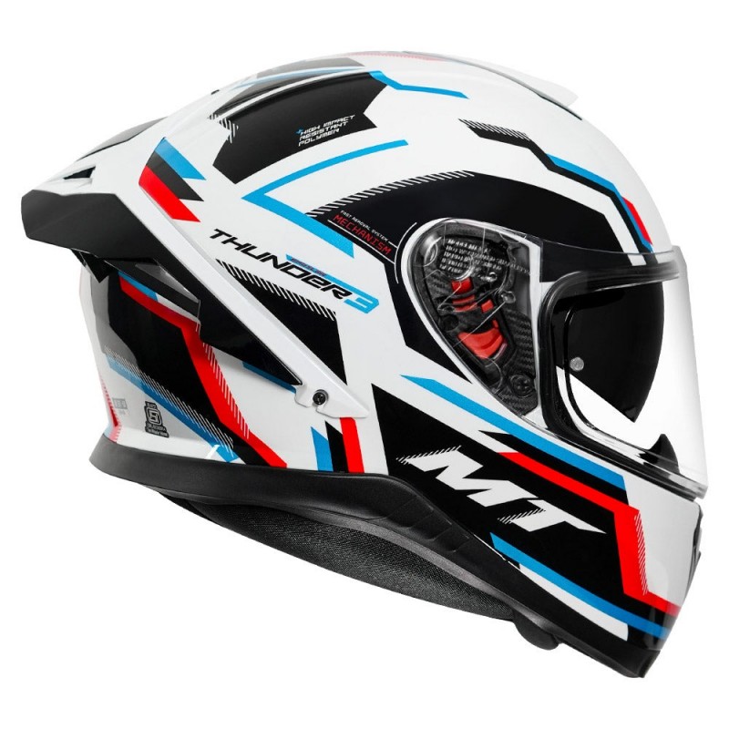 MT THUNDER3 PRO BLAZE GLOSS WHITE HELMET