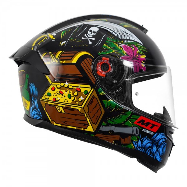 MT HUMMER CORSAIR GLOSS BLACK HELMET