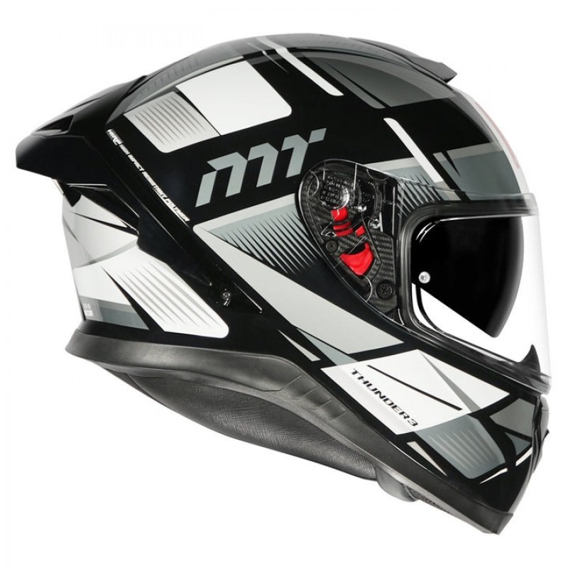 MT THUNDER3 PRO SYNTHEX GLOSS GREY HELMET