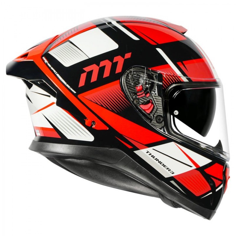MT THUNDER3 PRO SYNTHEX GLOSS RED HELMET