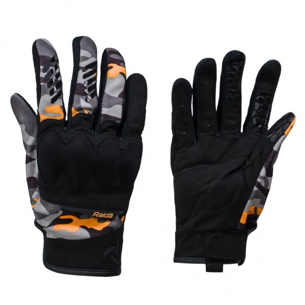 RAIDA TRAILCRAFT OFF ROAD GLOVES CAMO ORANGE