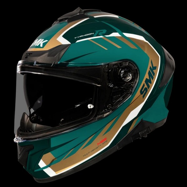 SMK TYPHOON AEROT MATT GREEN GOLD GREEN (MA878) HELMET