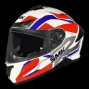 SMK TYPHOON AZONIX  GLOSS WHITE RED BLUE (GL135) HELMET