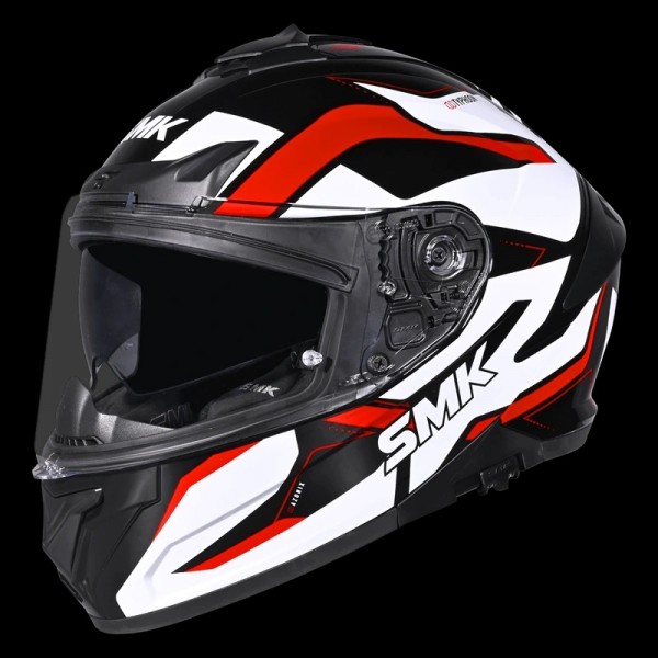 SMK TYPHOON AZONIX  GLOSS BLACK WHITE RED (GL213) HELMET