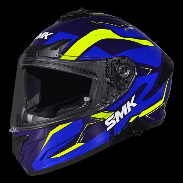 SMK TYPHOON AZONIX  GLOSS BLUE YELLOW (GL554) HELMET