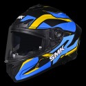 SMK TYPHOON AZONIX MATT BLACK BLUE YELLOW (MA254) HELMET