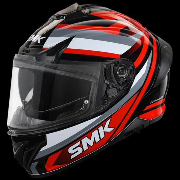 SMK TYPHOON FREERIDE GLOSS BLACK RED GREY (GL236) HELMET
