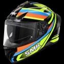 SMK TYPHOON FREERIDE GLOSS BLACK YELLOW BLUE (GL245) HELMET