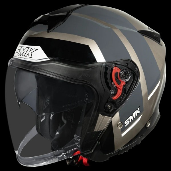 SMK GTJ ROVER GLOSS GREY BLACK (GL662) HELMET