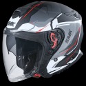 SMK GTJ ESCAPE MATT BLACK WHITE RED (MA213) HELMET