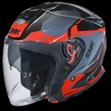 SMK GTJ ESCAPE GLOSS BLACK RED GREY (GL236) HELMET
