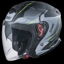SMK GTJ ESCAPE MATT BLACK GREY YELLOW(MA264) HELMET