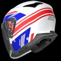 SMK GTJ RAMBLER GLOSS WHITE BLUE RED (GL153) HELMET