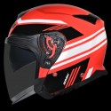 SMK GTJ RAMBLER GLOSS RED BLACK WHITE (GL321) HELMET