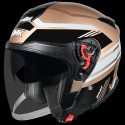 SMK GTJ RAMBLER GLOSS GOLD BLACK GREY  (GL726) HELMET