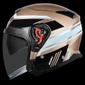 SMK GTJ RAMBLER GLOSS GOLD BLACK GREY  (GL726) HELMET