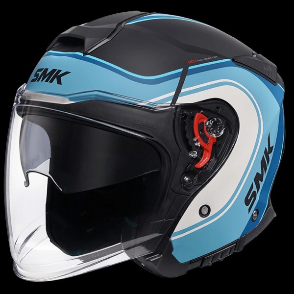 SMK GTJ LIBERO MATT BLACK BLUE WHITE (MA251) HELMET