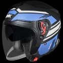 SMK GTJ RAMBLER MATT BLACK BLUE GREY (GL256) HELMET