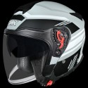 SMK GTJ RAMBLER MATT GREY BLACK WHITE (GL621) HELMET