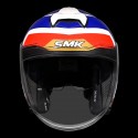 SMK GTJ ROVER GLOSS WHITE BLUE RED (GL153) HELMET