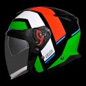 SMK GTJ ROVER GLOSS BLACK GREEN RED (GL283) HELMET