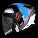 SMK GTJ ROVER GLOSS GREY WHITE BLUE (GL1615) HELMET