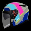 SMK GTJ ROVER GLOSS GREY BLUE PINK (GL659) HELMET