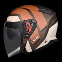 SMK GTJ ROVER MATT GOLD ORANGE WHITE (MA771) HELMET