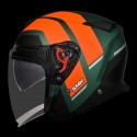 SMK GTJ ROVER MATT GREEN ORANGE BLACK (MA872) HELMET