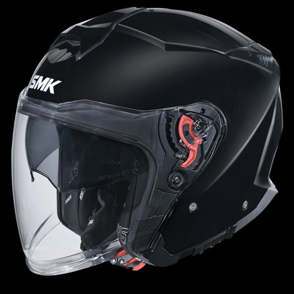 SMK GTJ SOLID GLOSS BLACK (GL200) HELMET