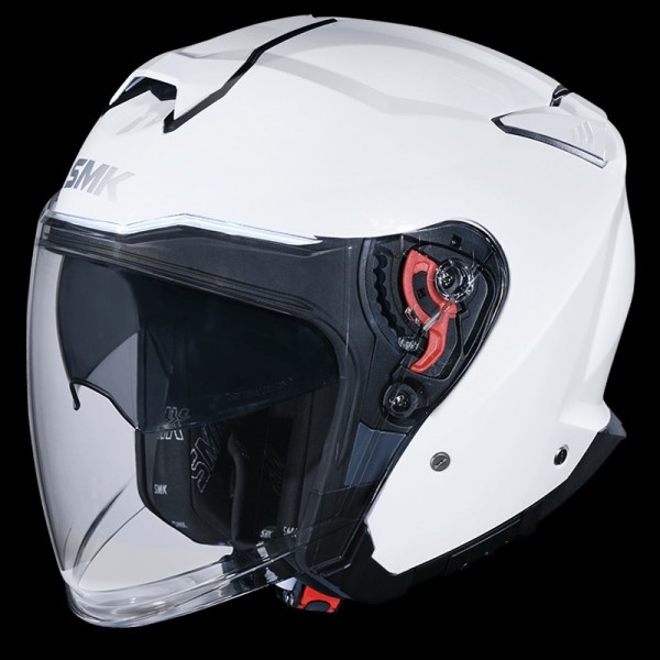SMK GTJ SOLID GLOSS WHITE  (GL100) HELMET