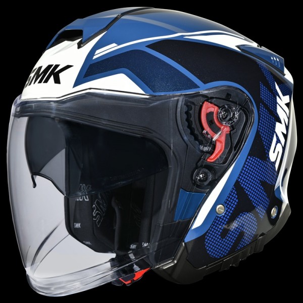 SMK GTJ TOURER GLOSS BLUE WHITE (GL515) HELMET