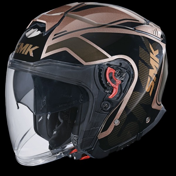 SMK GTJ TOURER GLOSS GOLD BLACK (GL727) HELMET
