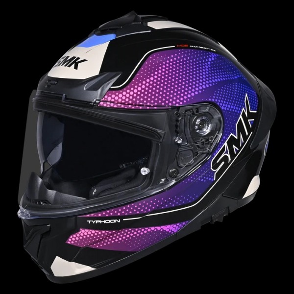 SMK TYPHOON MYSTIC GLOSS BLACK PINK BLUE (GL295) HELMET