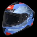 SMK TYPHOON MYSTIC GLOSS BLUE WHITE (GL551) HELMET