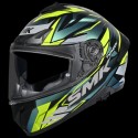 SMK TYPHOON RIVAL GLOSS BLACK BLUE YELLOW CAMELEON (GL254C) HELMET