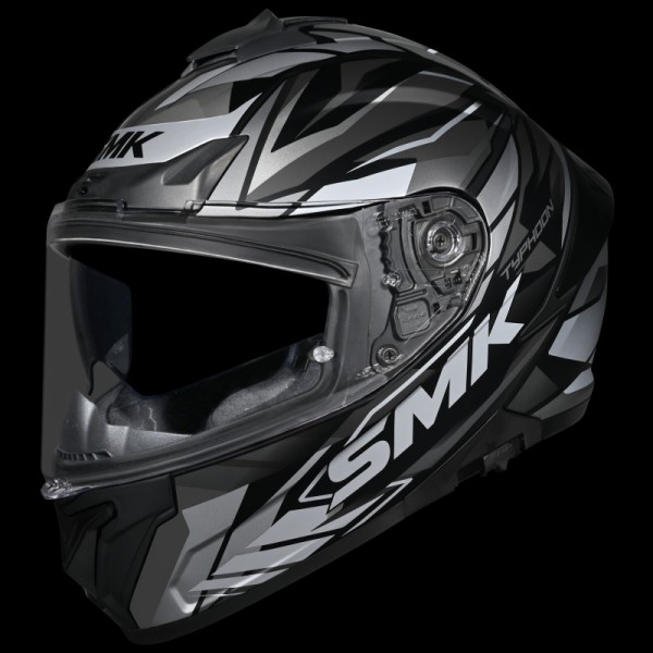 SMK TYPHOON RIVAL MATT BLACK GREY (MA266) HELMET