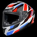 SMK TYPHOON SPARKO GLOSS WHITE RED BLUE (GL135) HELMET