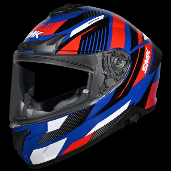 SMK TYPHOON SPARKO GLOSS BLUE RED WHITE  (GL531) HELMET