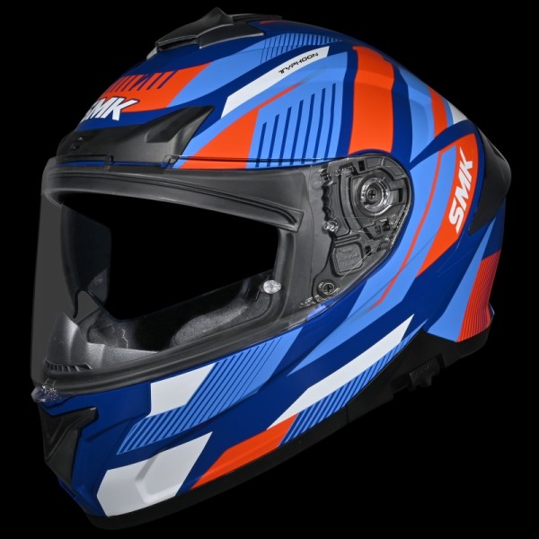 SMK TYPHOON SPARKO MATT BLUE ORANGE (MA557) HELMET