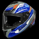 SMK TYPHOON SPORTS TOURER GLOSS GREY BLUE WHITE (GL651) HELMET