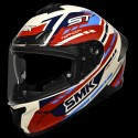 SMK TYPHOON SPORTS TOURER GLOSS WHITE RED BLUE (GL135) HELMET