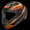 SMK TYPHOON SPORTS TOURER MATT GREY ORANGE RED (MA672) HELMET