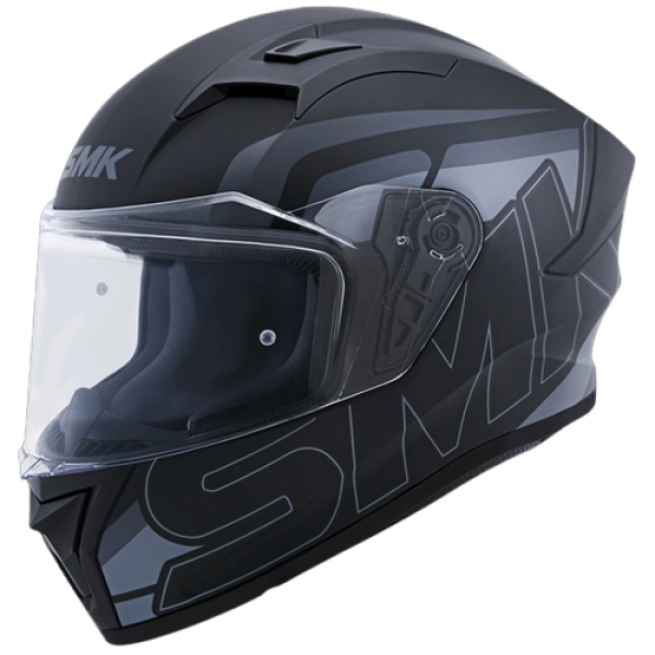 SMK STELLAR STAGE GLOSS BLACK GREY (GL262) HELMET