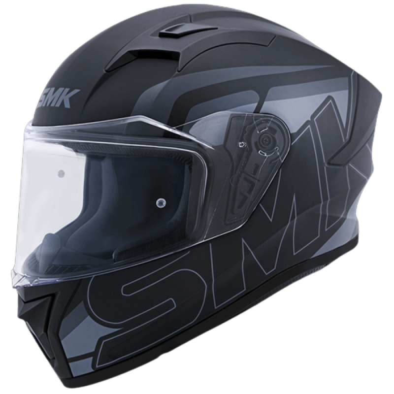 SMK STELLAR STAGE GLOSS BLACK GREY (GL262) HELMET