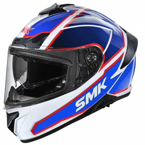 SMK TYPHOON AEGIS GLOSS WHITE BLUE (GL153) HELMET