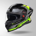 STUDDS HELIOS D1 ASPHALT DECOR BLACK & GREEN HELMET