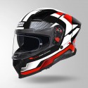 STUDDS HELIOS D1 ASPHALT DECOR BLACK & RED HELMET