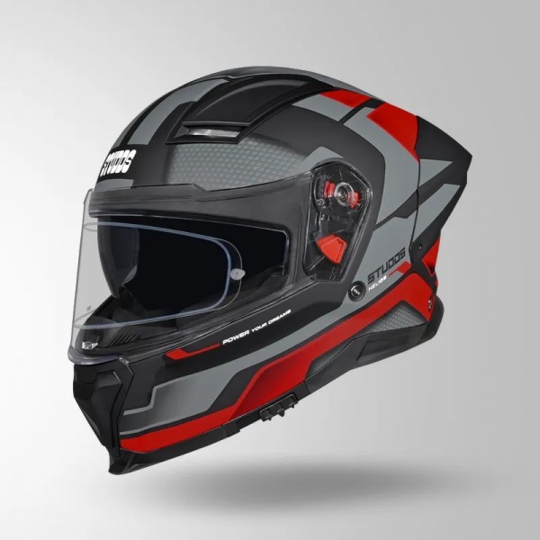 STUDDS HELIOS D1 ASPHALT DECOR MATT BLACK & GREY HELMET