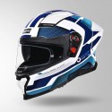 STUDDS HELIOS D1 ASPHALT DECOR WHITE & BLUE HELMET